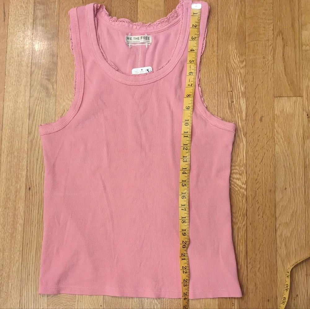 Free People Rowan Tank in Pink Carnation sz LRG​ - Picture 4 of 9